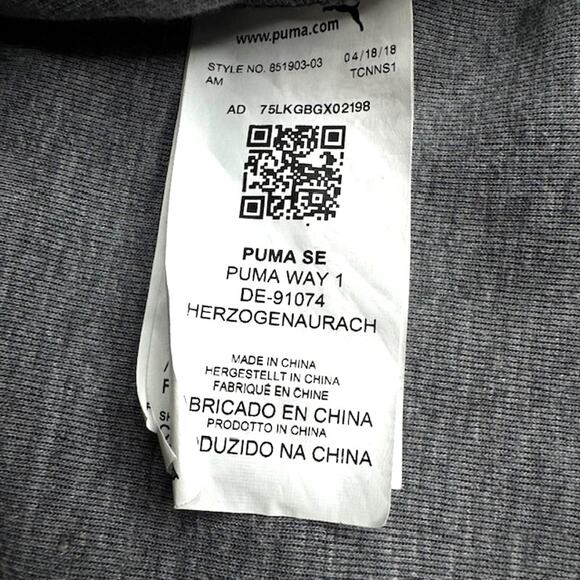 Puma Womens Charcoal Colorblock Solid DRY-CELL Hooded Sweatshirt Sz Medium - Picture 15 of 16